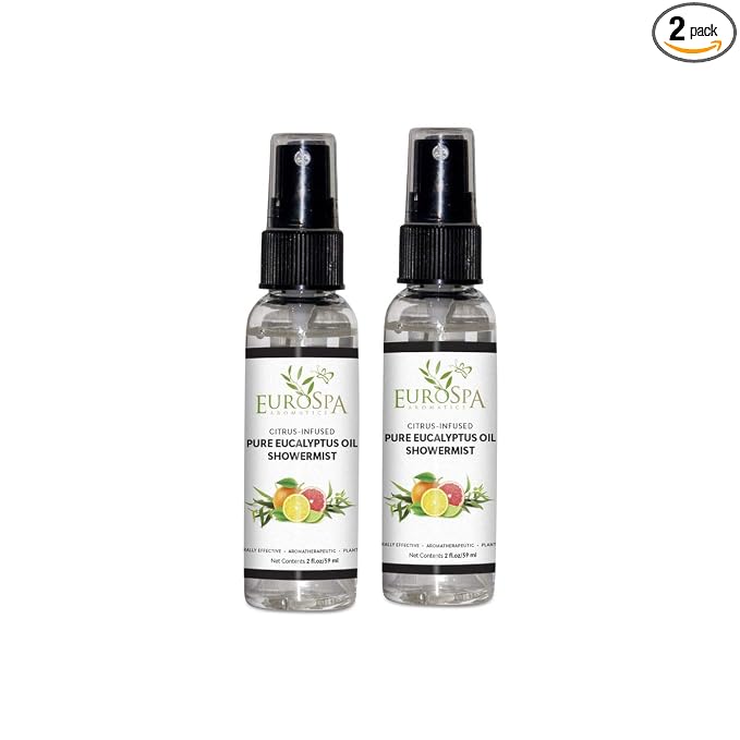 EuroSpa Aromatics Pure Eucalyptus Oil ShowerMist and Steam Room Spray, by EuroSpa+Aromatics