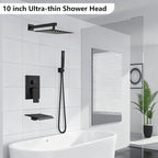 Midanya Shower System with Tub Spout, Bathtub Shower Faucet Set with Square - Image 2