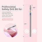 MelodySusie 2.2mm Flame Shape Cuticle Clean Nail Drill Bit 3/32'', Professional - Image 5