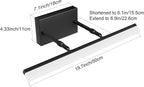 Aipsun 19.7 inch Modern Black Vanity Light Adjustable LED Bathroom Light - Image 6