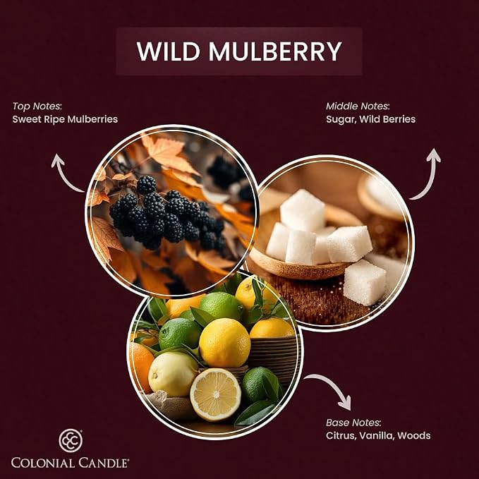 Colonial Candle Wild Mulberry Wax Melts, Wax Melt Warmer Cubes, Long Lasting - Image 2