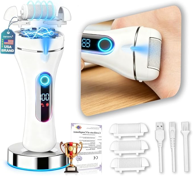9.0 Upgrade Electric Foot Callus Remover CMTQVFL -【Removes 99.99% of Calluses by Unknown