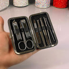 Bling Rhinestone Manicure Set Nail Clippers Pedicure Kit-8 Pieces, Stainless - Image 5