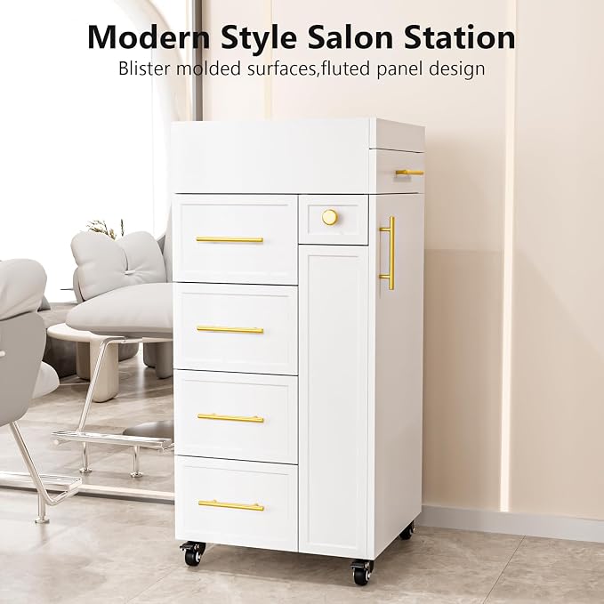 OmySalon Salon Trolley Cart, Hair Styling Station - Image 8