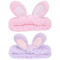 musejoy 2 Pcs Headband Bunny Ears Headband, Cute Spa Headbands by musejoy