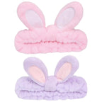 musejoy 2 Pcs Headband Bunny Ears Headband, Cute Spa Headbands by musejoy