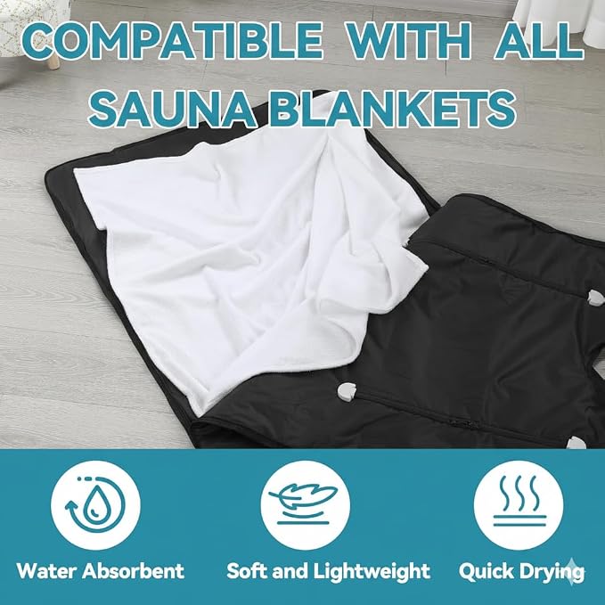 Sauna Towels for Infrared Sauna Blanket -Reusable & Machine-Washable Sauna - Image 2