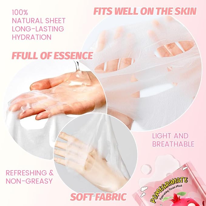 Kaely 10 Pack Fruit Face Masks for Kids, Kids Face Mask Spa Day Kit Supplies - Image 4