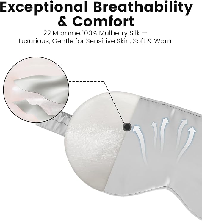Formé & Found Formé & Found Luxury Silk Sleep Mask, 100% 6A Mulberry Silk Eye - Image 4