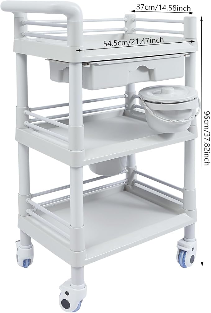 Salon Storage Cart, 3 Tier Rolling Beauty Organizer - Image 2