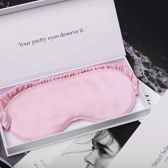 Silk Sleep Mask Light Blocking Luxury 100% Mulberry 19mm Silk Eye Mask Eye - Image 7
