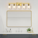 5 Light Gold Bathroom Vanity Light, Bathroom Light Fixtures - Image 7
