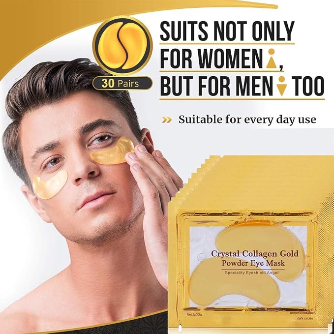 Under Eye Patches, 30 Pairs Gold Eye Mask, Eye Gel Pads - Image 5