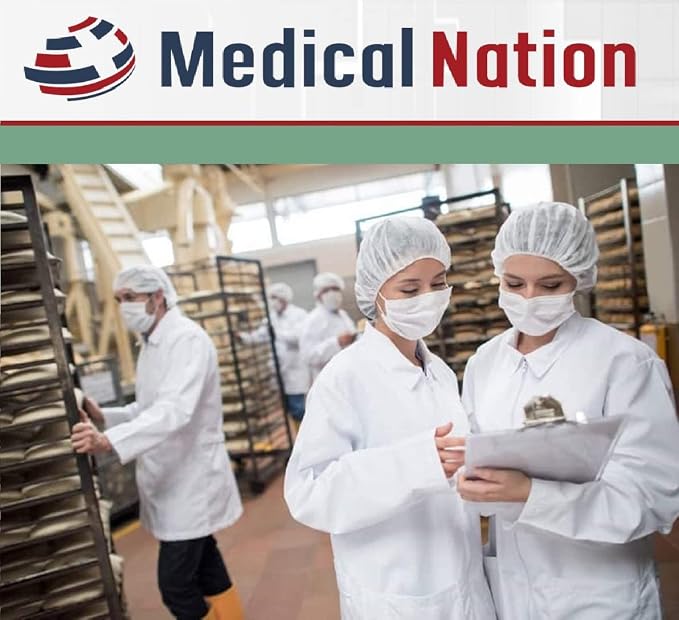 Medical Nation 21" Disposable Bouffant Caps Hair Net | CASE OF 1000, - Image 5