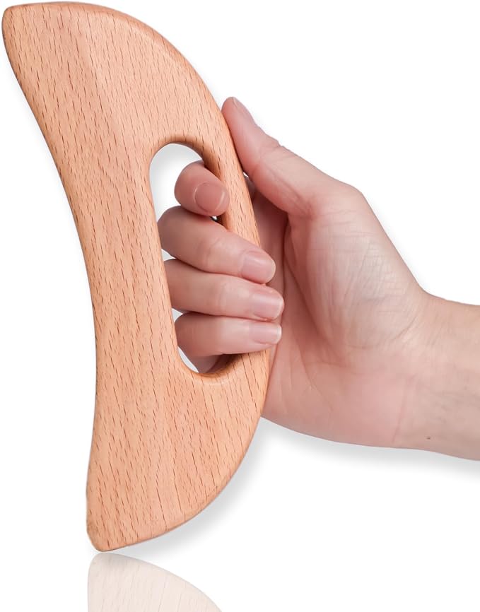 enttgo Body Gua Sha Tool Wooden Lymphatic Drainage Tool, Guasha Massage Tools by Haikole