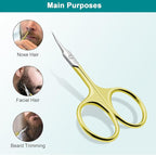 Lermende Cuticle Scissors Extra Fine Curved, Portable Stainless Steel Manicure - Image 6