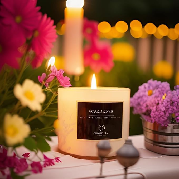 Chloefu LAN Premium Gardenia Scented Candle - Image 3