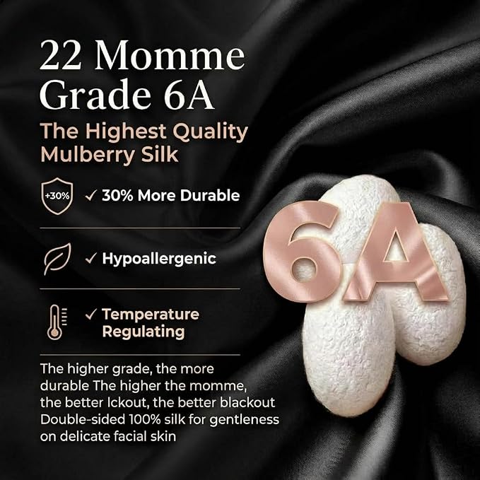 MATASSE 100% Mulberry Silk Sleep Mask 22 Momme Grade 6A - Image 3