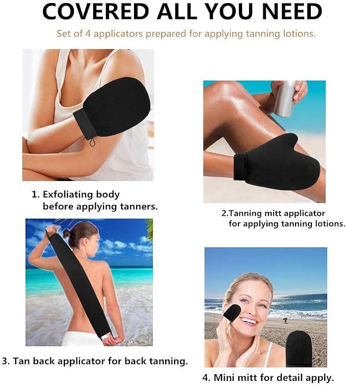 Yvoier Self Tanning Mitt Applicator Kit 4 in 1 Self Applicator Set - Image 5
