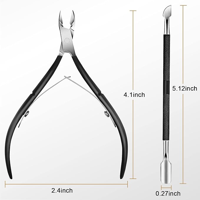 Easkep Cuticle Trimmer and Pusher, Professional Stainless Steel Cuticle Cutter - Image 7