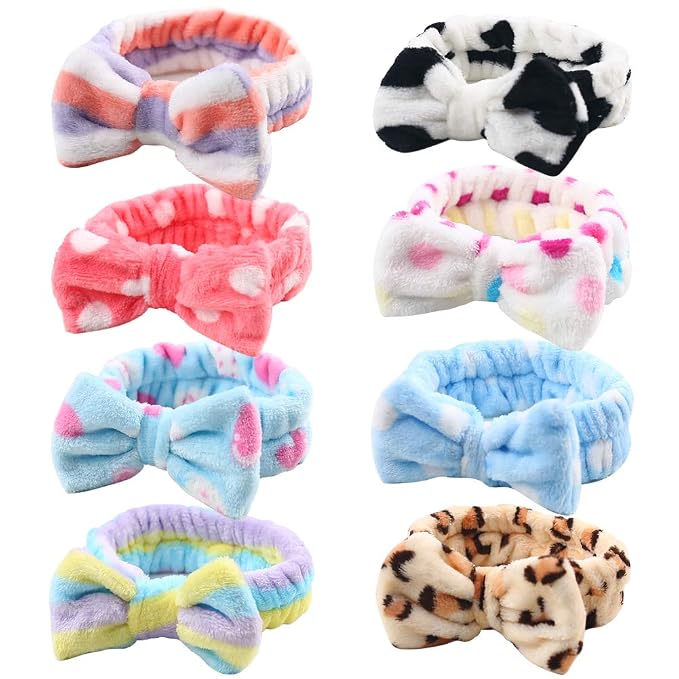 3 otters 8-Pack Spa Headband, Stocking Stuffers by 3otters