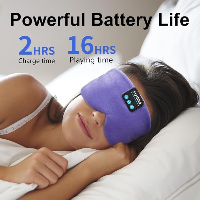 Joythink Sleep Headphones Bluetooth Sleep Mask Silk Headband Earphones - Image 3