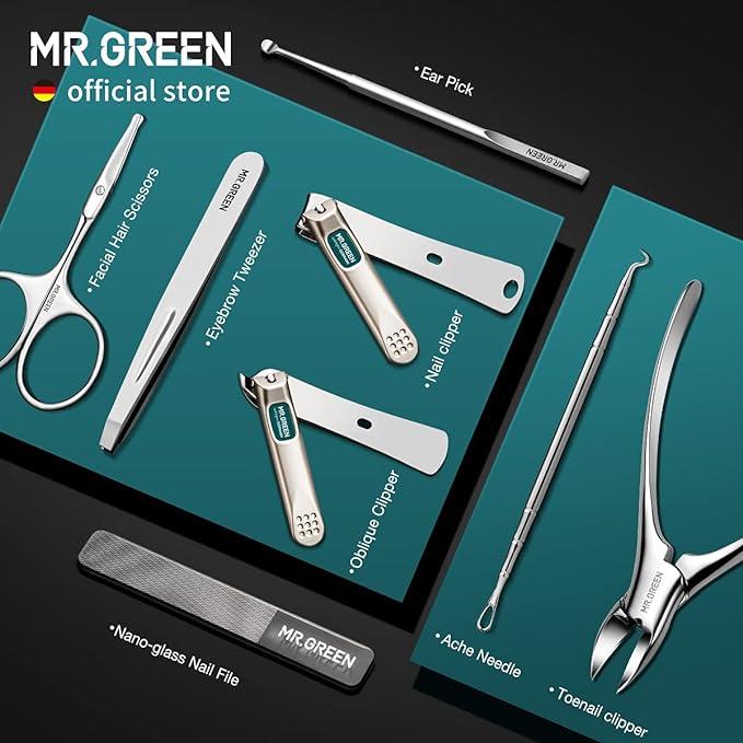 MR.GREEN Manicure Sets Pedicure Kits Stainless Steel Nail Clipper Personal Care - Image 4