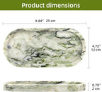 Natural Marble Tray Oval, Bathroom Vanity Tray - Image 2