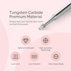 MelodySusie Cuticle Clean Nail Drill Bit 3/32'', Professional Safety Carbide - Image 4