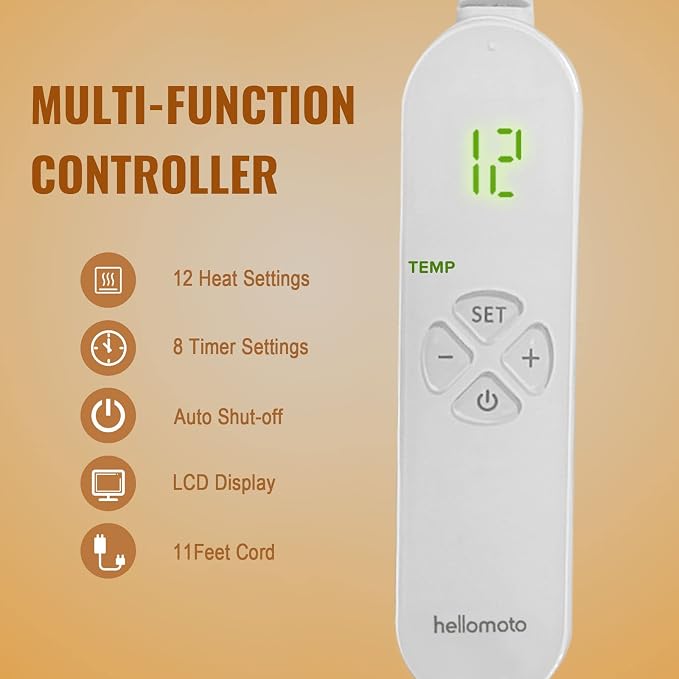 HELLOMOTO Heating Pad for Pain Relief, Electric Heating Pad for Back Pain and - Image 4