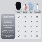 LOTTA Korean Exfoliating Mitt 2Pcs Bath Gloves Bathing Tanning Mitts Self - Image 6