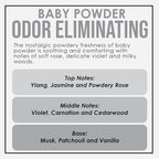 Baby Powder Two Pack Odor Eliminating Highly Fragranced Candle - Image 4
