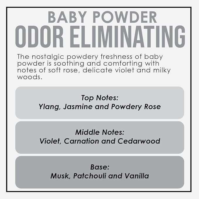 Baby Powder Two Pack Odor Eliminating Highly Fragranced Candle - Image 4