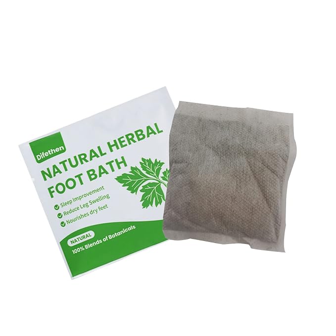 Natural Mugwort/Wormwood Herbal Foot Soak, Lymphatic Ginger Foot Bath Bag - Image 2