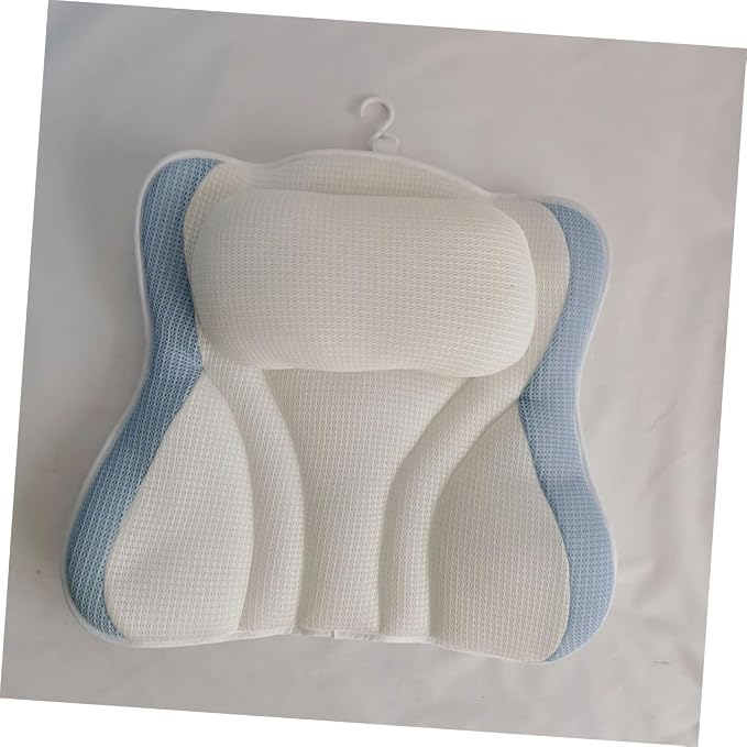 Bath Pillow for Tub with Suction Cups, Mesh Bath Neck Pillow 48x42x10cm - Image 4