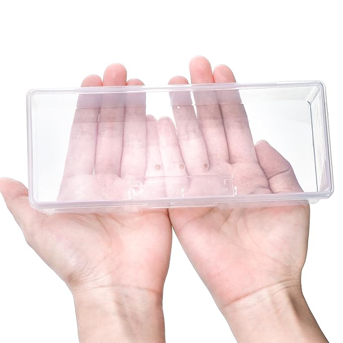 ZOOFOX 12 Pack Plastic Nail Storage Box, Stackable Pencil Case - Image 3