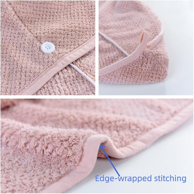 2 Pack Microfiber Hair Towel Wrap - Image 6
