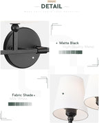 Bathroom Light Fixtures, 42 Inch Matte Black Vanity Lights - Image 3