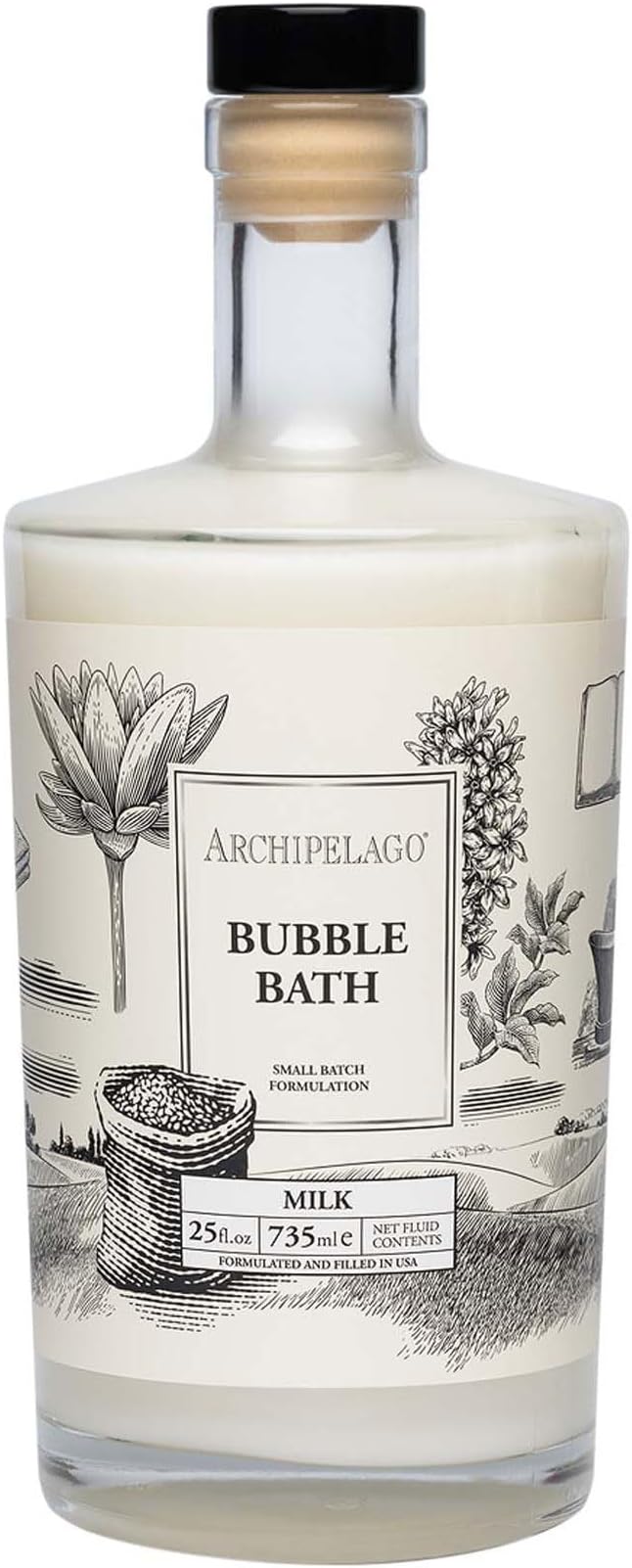 Archipelago Botanicals Luxury Milk Bubble Bath, Daily Body Wash, Moisturizing by Archipelago