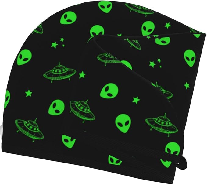 Galaxy Alien Hair Towel Wrap Microfiber Fast Drying Hair Turban - Image 6