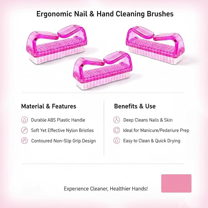 3Pcs Different Kinds of Fingernail brush - Image 3