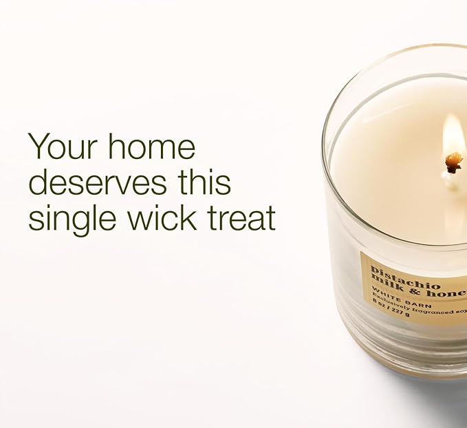 Bath & Body Works Single Wick Candle, Pistachio Milk & Honey Candle, - Image 2
