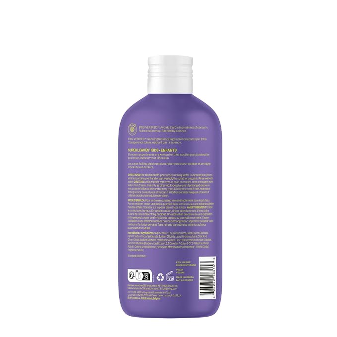 Attitude Bubble Wash for Kids, EWG Verified Bubble Bath, Hair Shampoo and Body - Image 6
