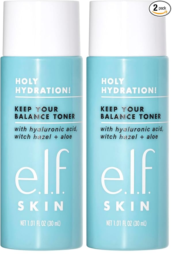 e.l.f. Skin Holy Hydration! Keep Your Balance Toner Mini, Refreshing, Removes by elf