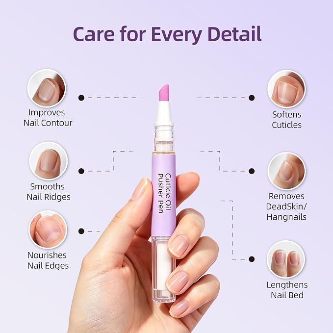 2-in-1 Cuticle Oil Pusher Pen, 2026 New Ceramic Cuticle Pusher & Oil Pen - Image 3