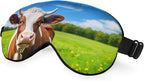 Cows Sleep Mask Eye Mask Fresh Grass Blue Sky White Clouds Sleep Mask Light by Unknown