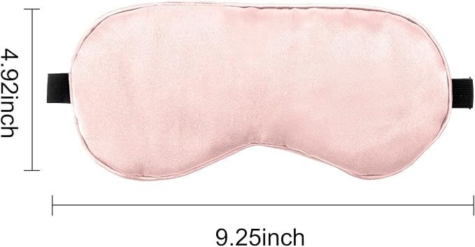 2 PCS Pink Satin Sleep Masks, Adjustable Silk Eye Mask - Image 4