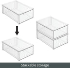 mDesign Plastic Stackable Bathroom Storage Organizer Bin - Image 5