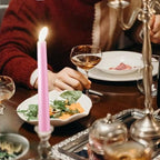 WPONSZU Set of 14 Pink Taper Candles, 7-8 Hours Burn Time, Smokeless and - Image 5