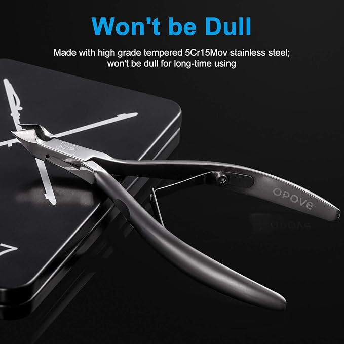 Cuticle Trimmer 3/4 Jaw Extremely Sharp Cuticle Nippers Scissors Stainless - Image 3